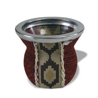 Mate Trinkgefäss aus Glas - Rot