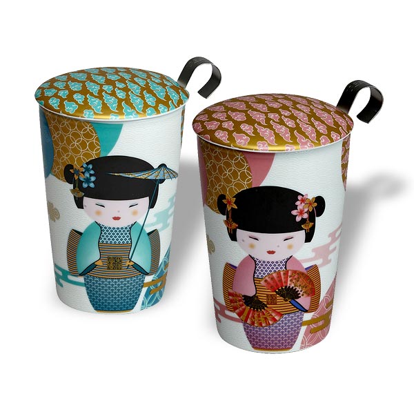 Kräutertasse "New Little Geisha" mit Goldauflage - 2 Stück - 2-fach sortiert von TEAEVE