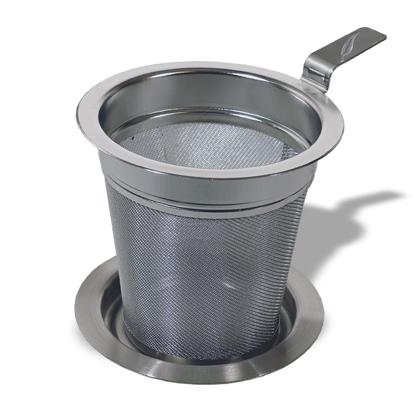 Edelstahlfilter mit Abtropftablett